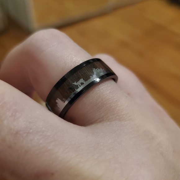 Men's titanium reindeer ring Size 10 - Picture 5 of 8